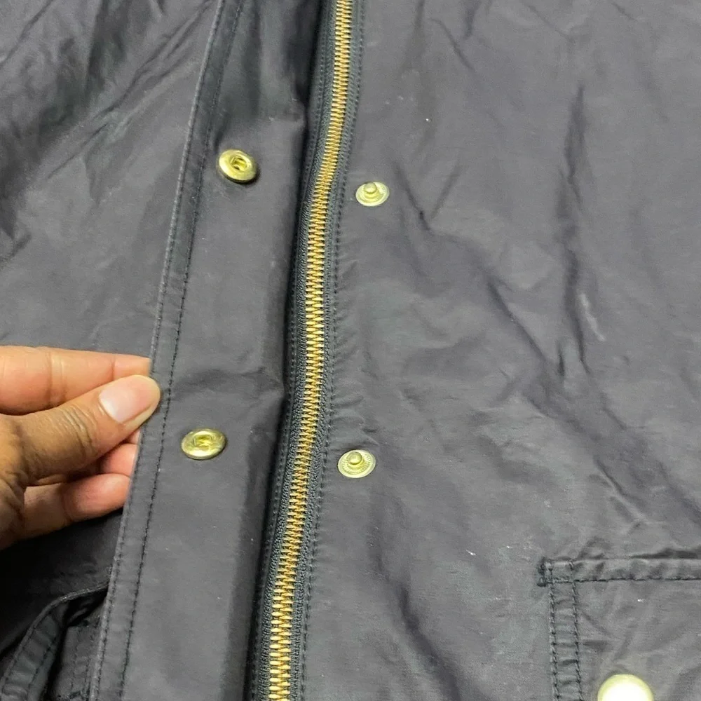 J Crew Mercantile Women's Black Spring/Fall  hooded Jacket size Large